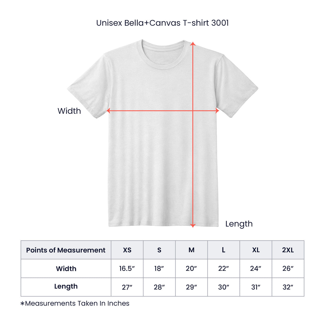 Bella + Canvas 3001 Unisex T-Shirt Front Print