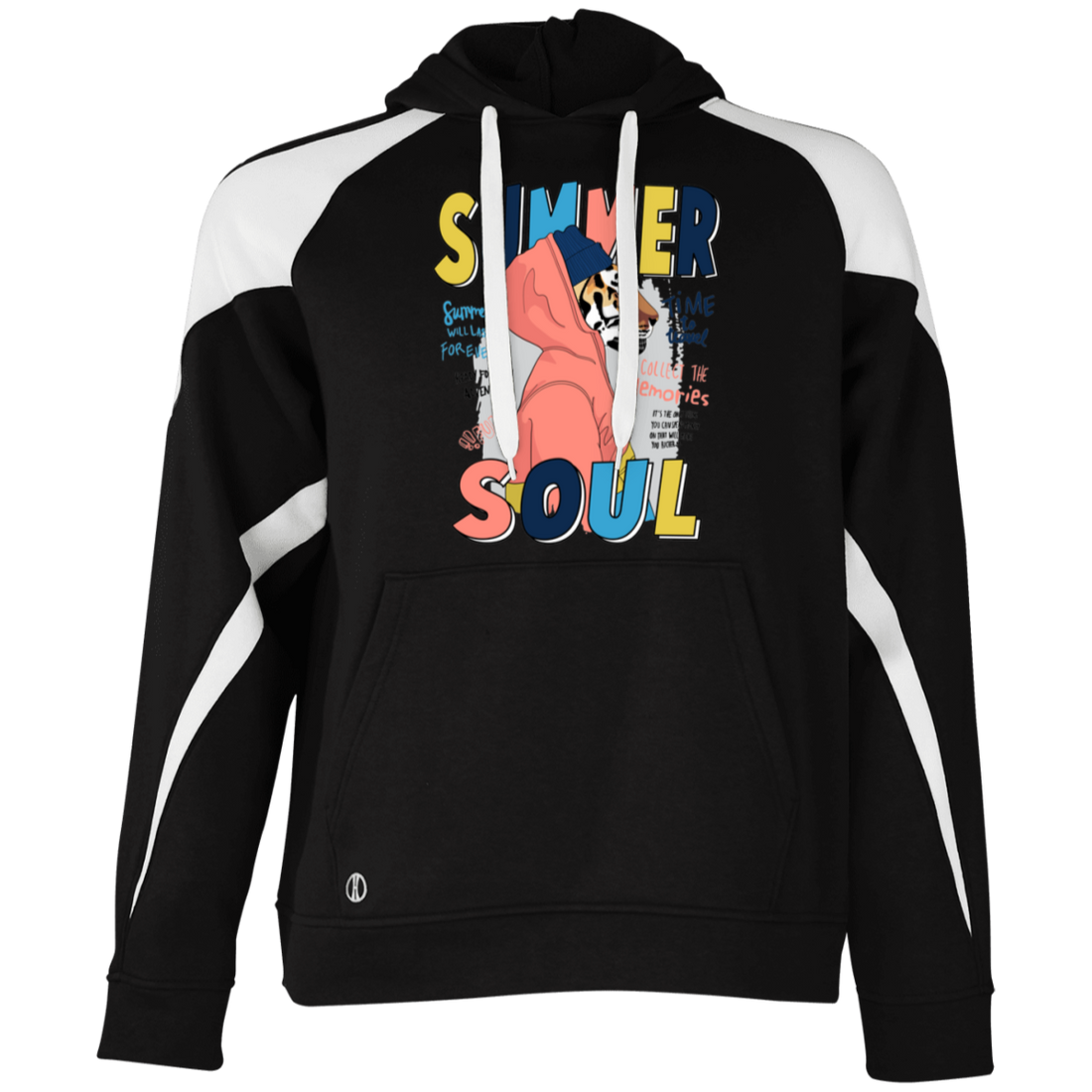 229546 Athletic Colorblock Fleece Hoodie