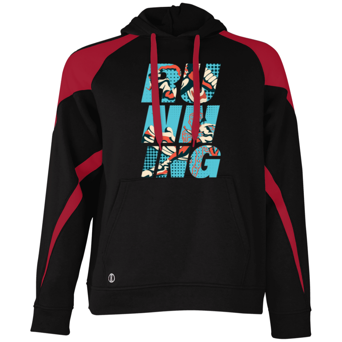 229546 Athletic Colorblock Fleece Hoodie