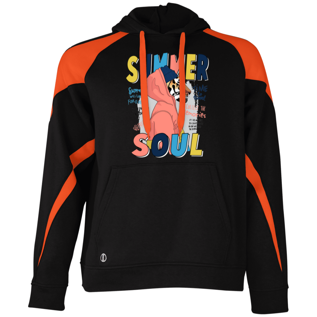 229546 Athletic Colorblock Fleece Hoodie