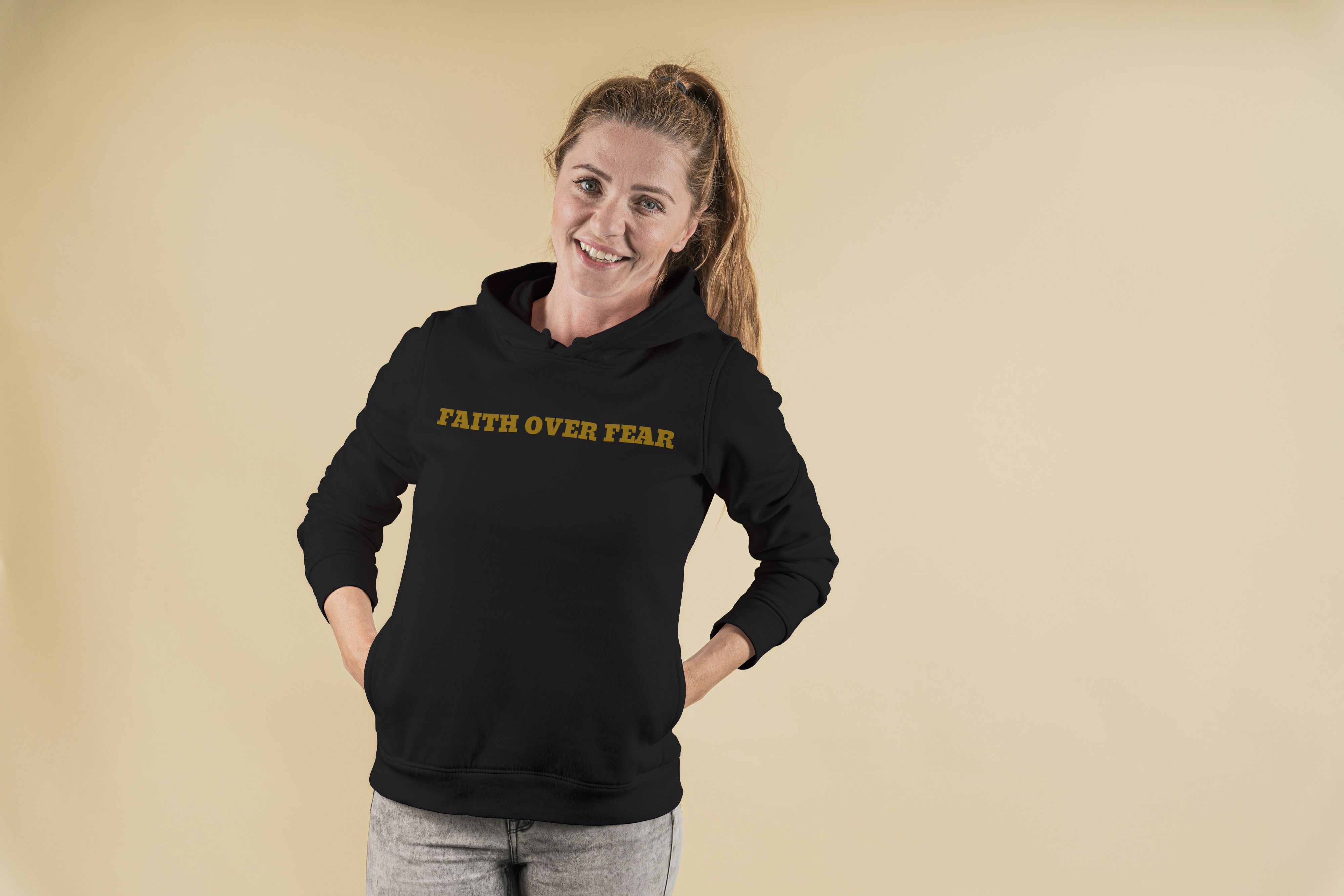 FAITH OVER FEAR .....Unisex Premium Hoodie