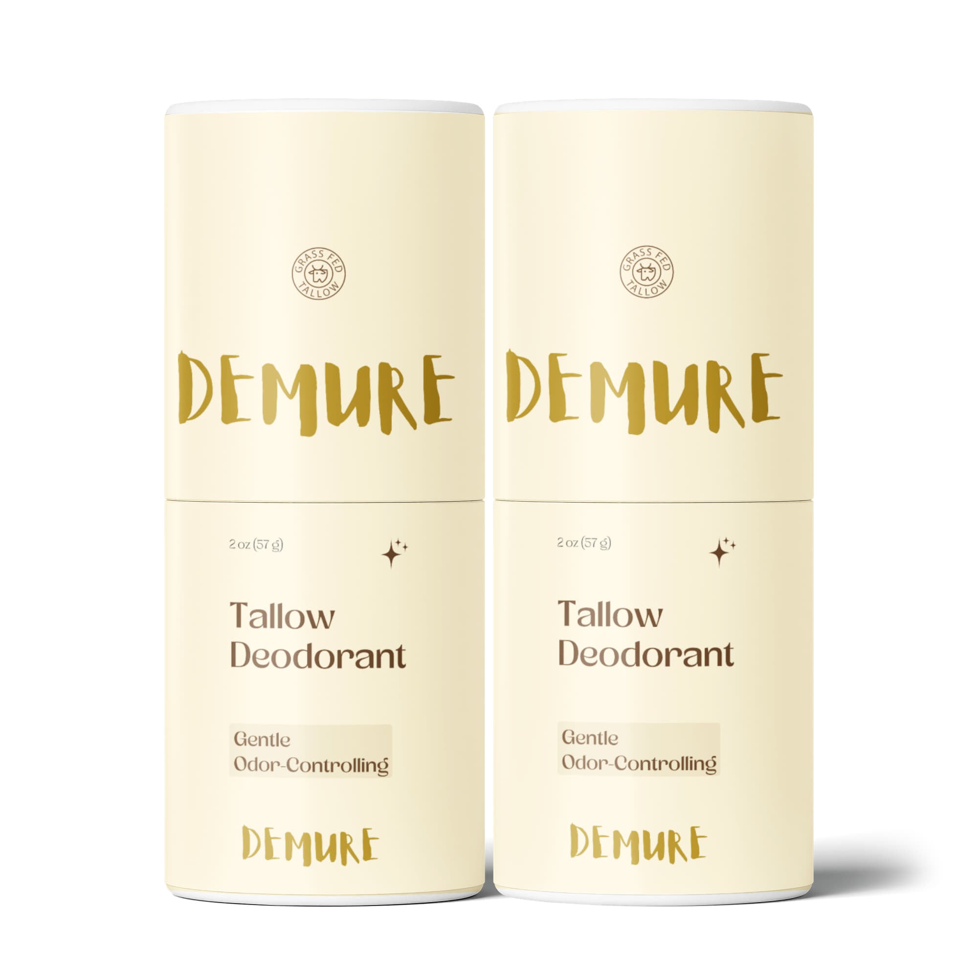 2 Pack Natural Tallow Deodorant Stick