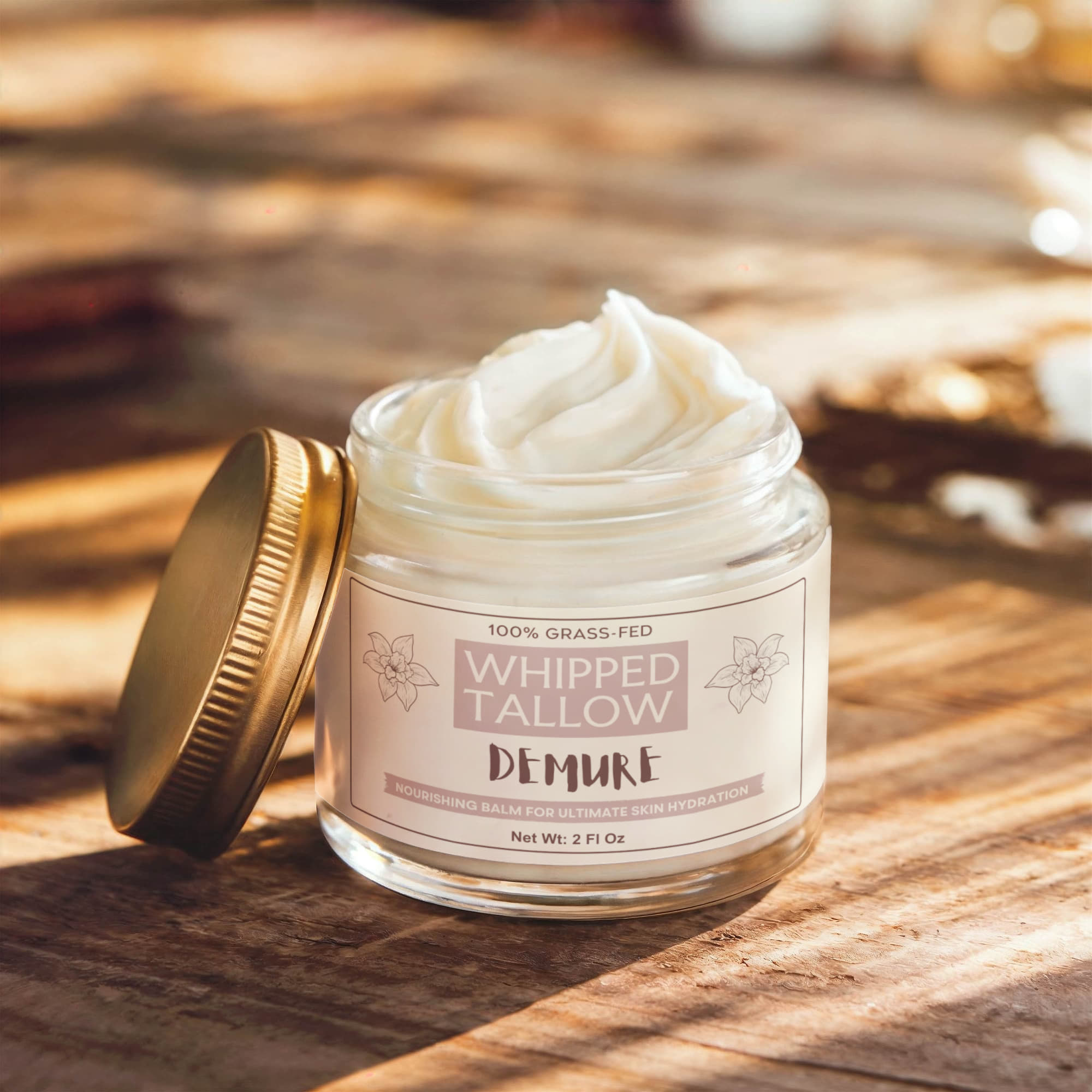 Whipped Grass-Fed Tallow Balm with Vanilla Bean
