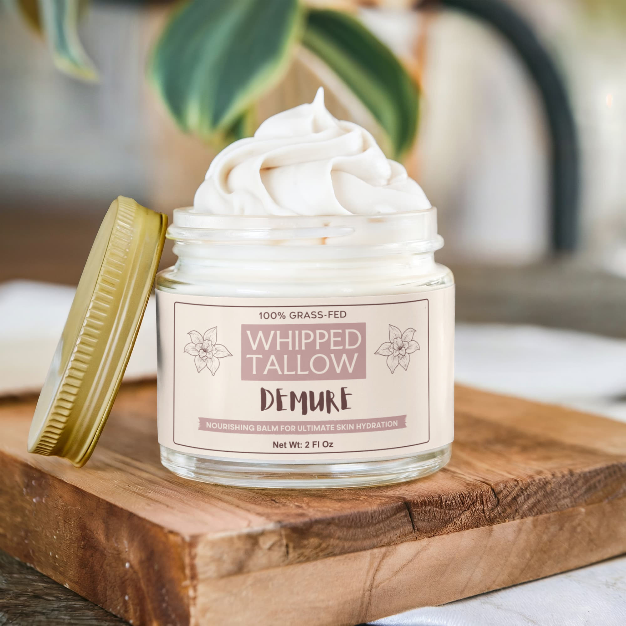 Whipped Grass-Fed Tallow Balm with Vanilla Bean