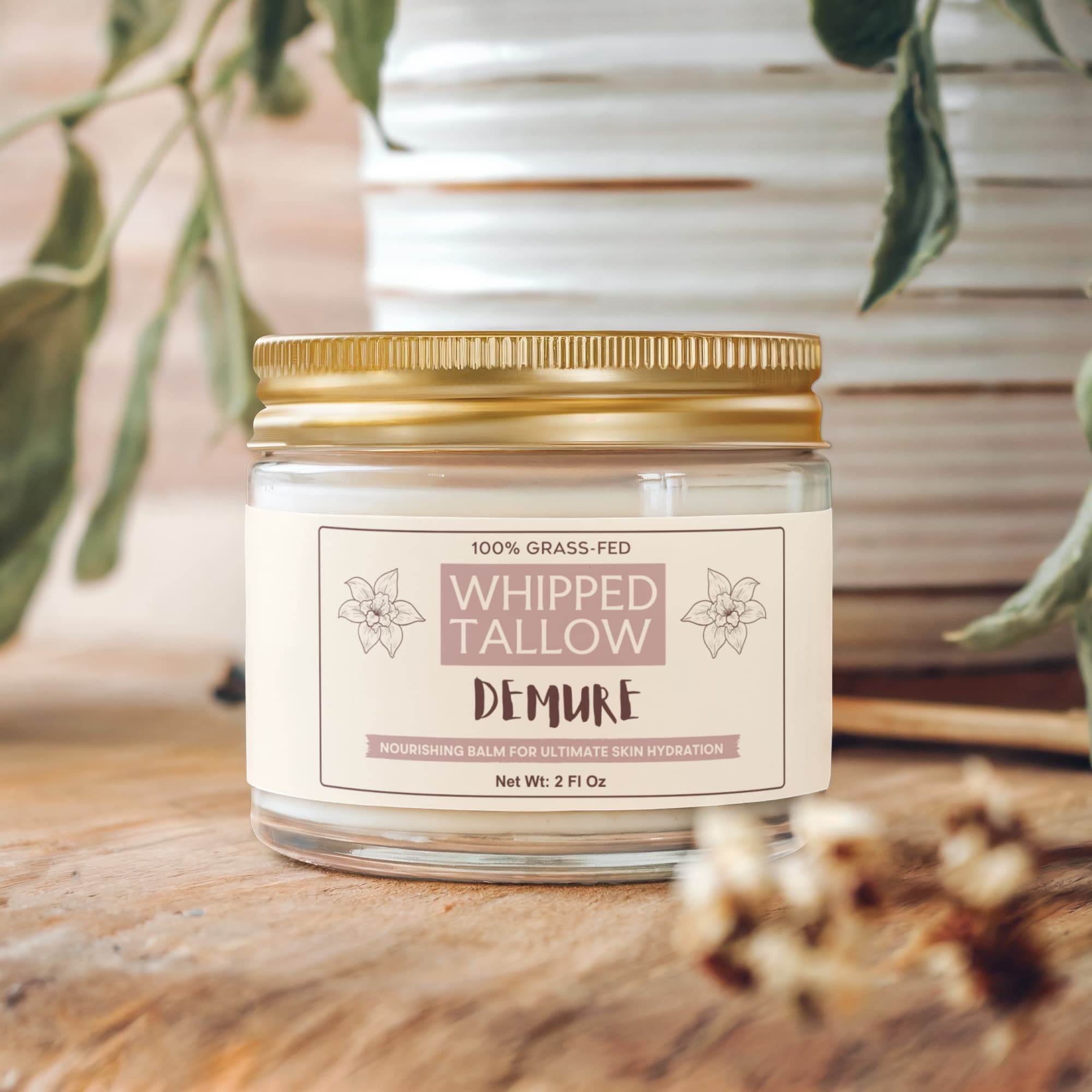 Whipped Grass-Fed Tallow Balm with Vanilla Bean