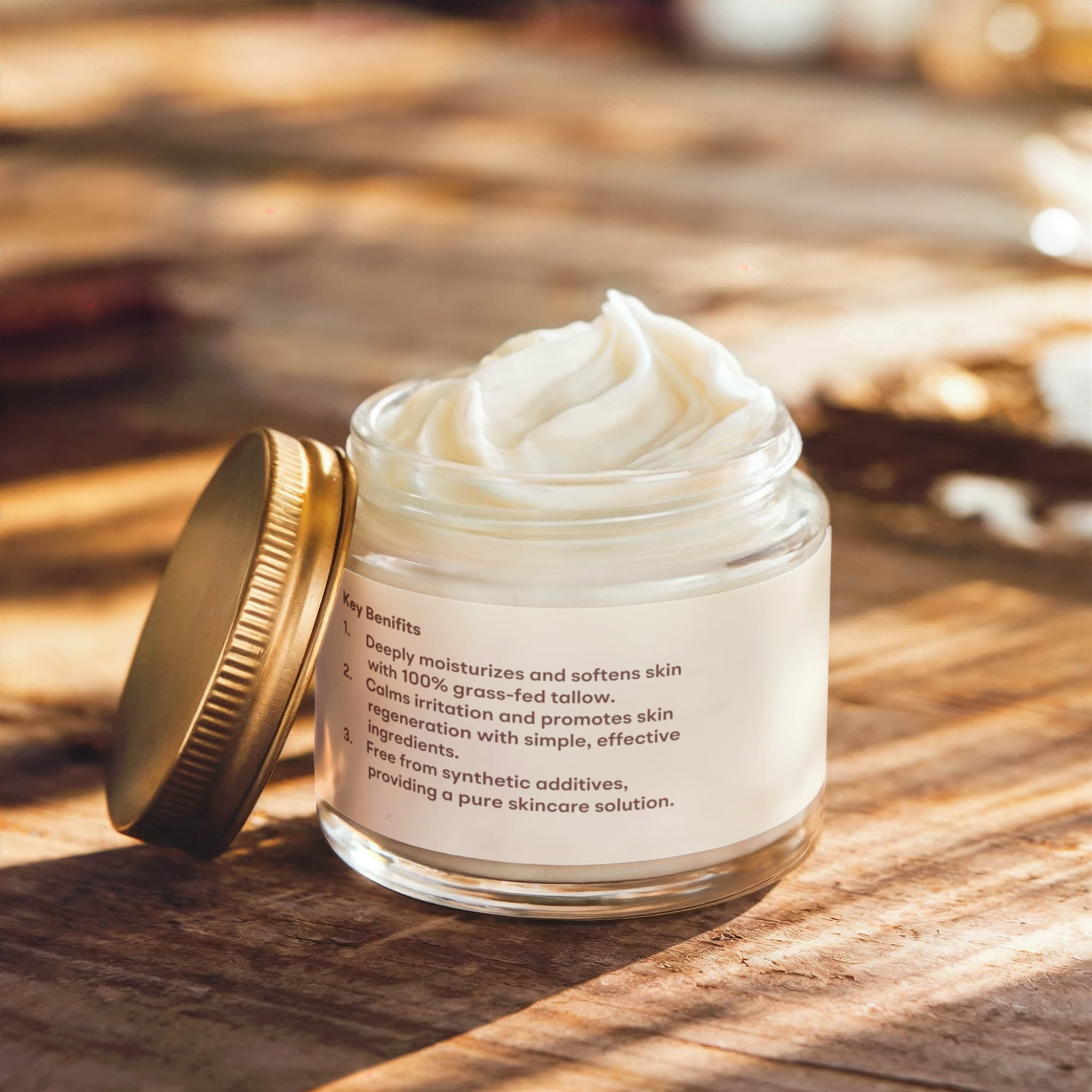 Whipped Grass-Fed Tallow Balm with Vanilla Bean