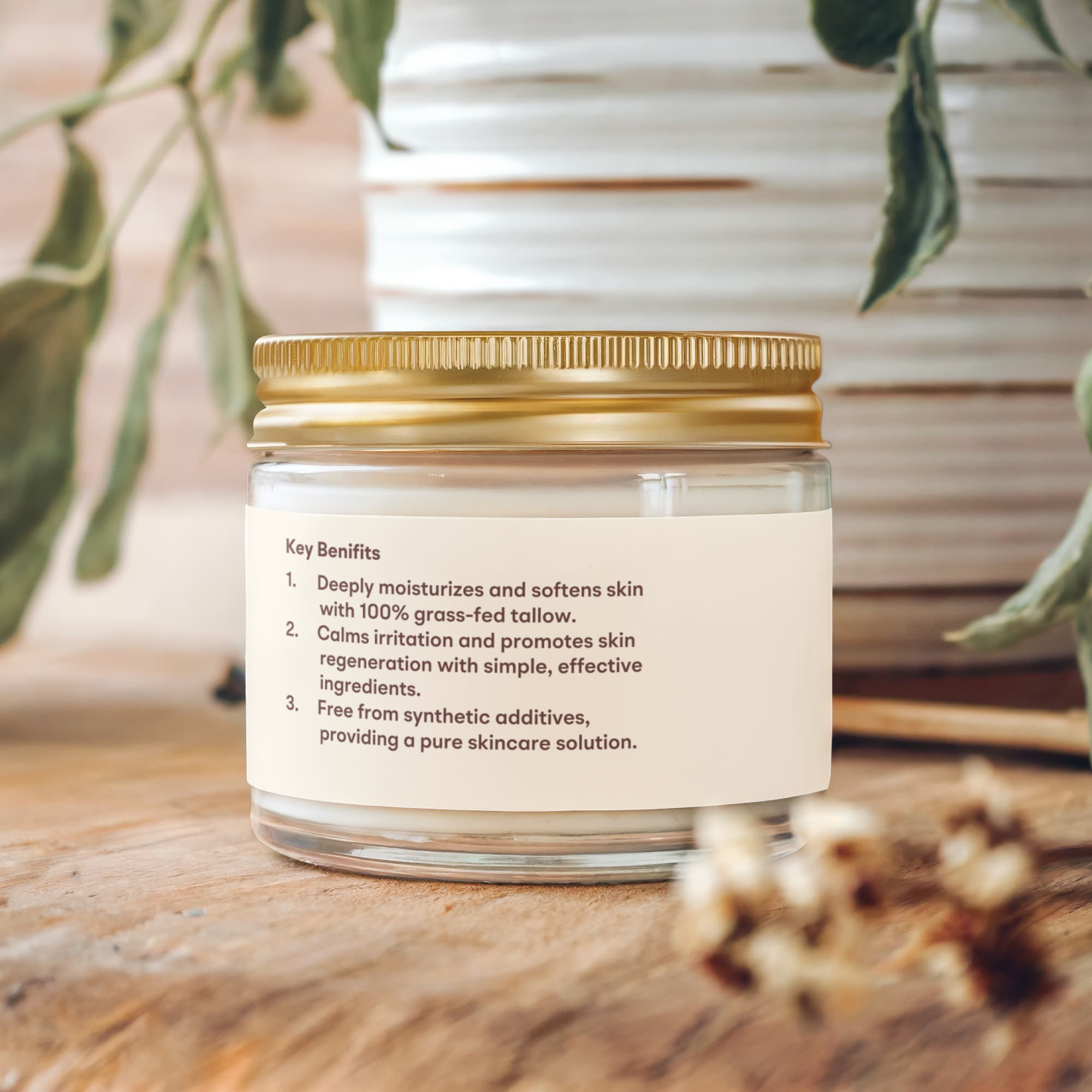 Whipped Grass-Fed Tallow Balm with Vanilla Bean