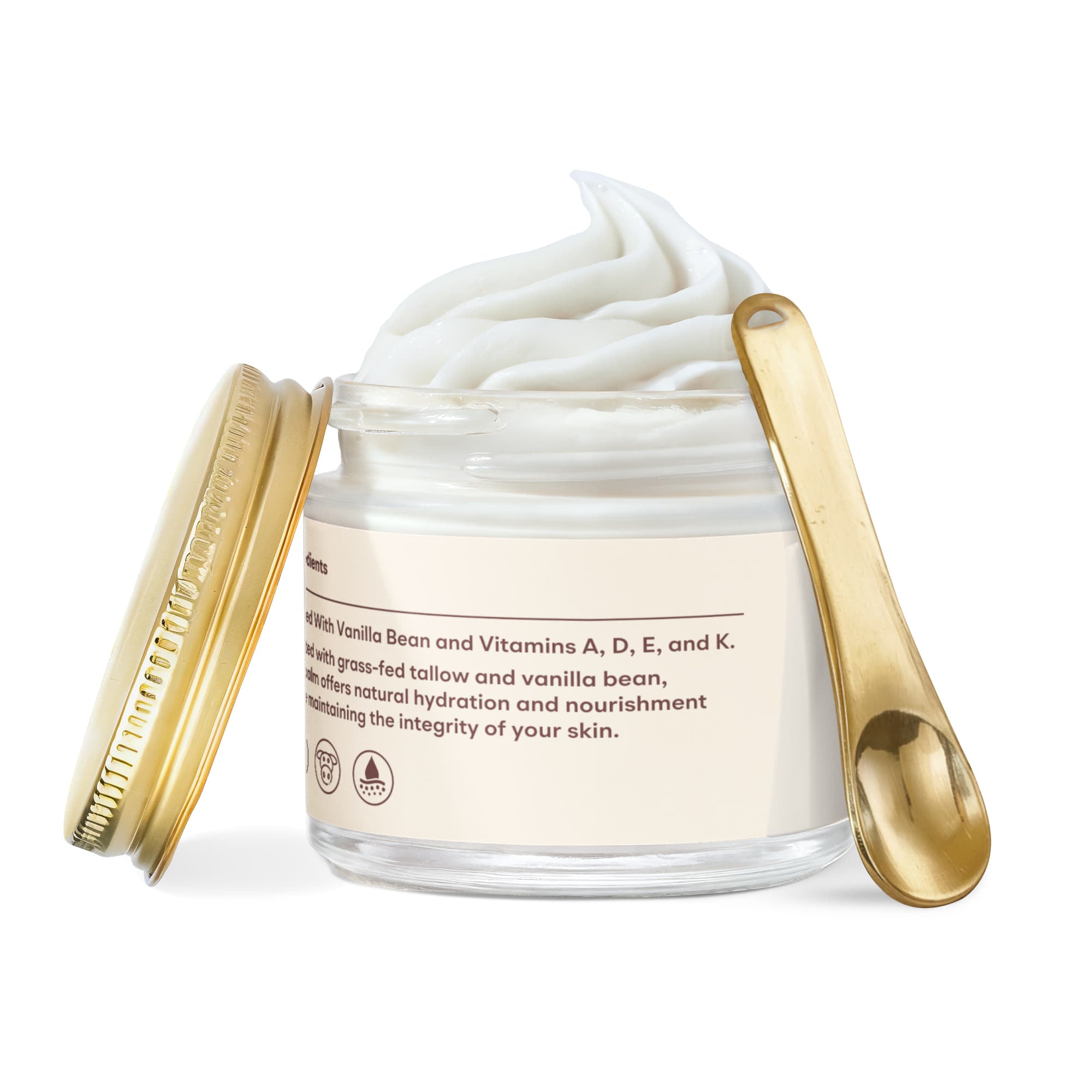 Whipped Grass-Fed Tallow Balm with Vanilla Bean