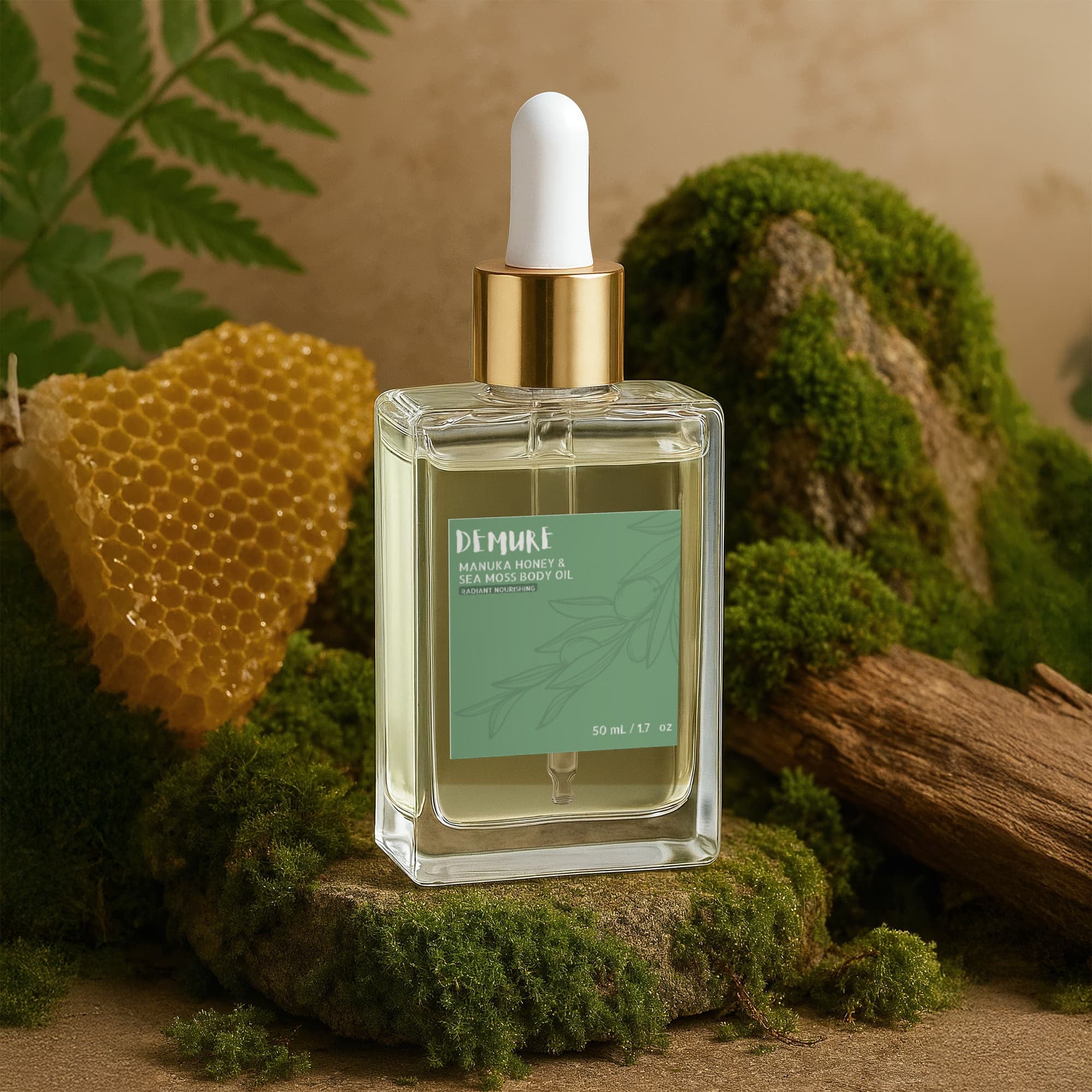 DEMURE Manuka Honey Sea Moss Post-Shave Oil