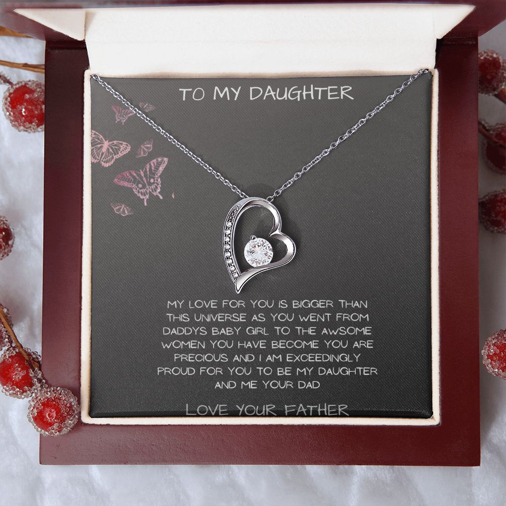 Daughter forever love necklace