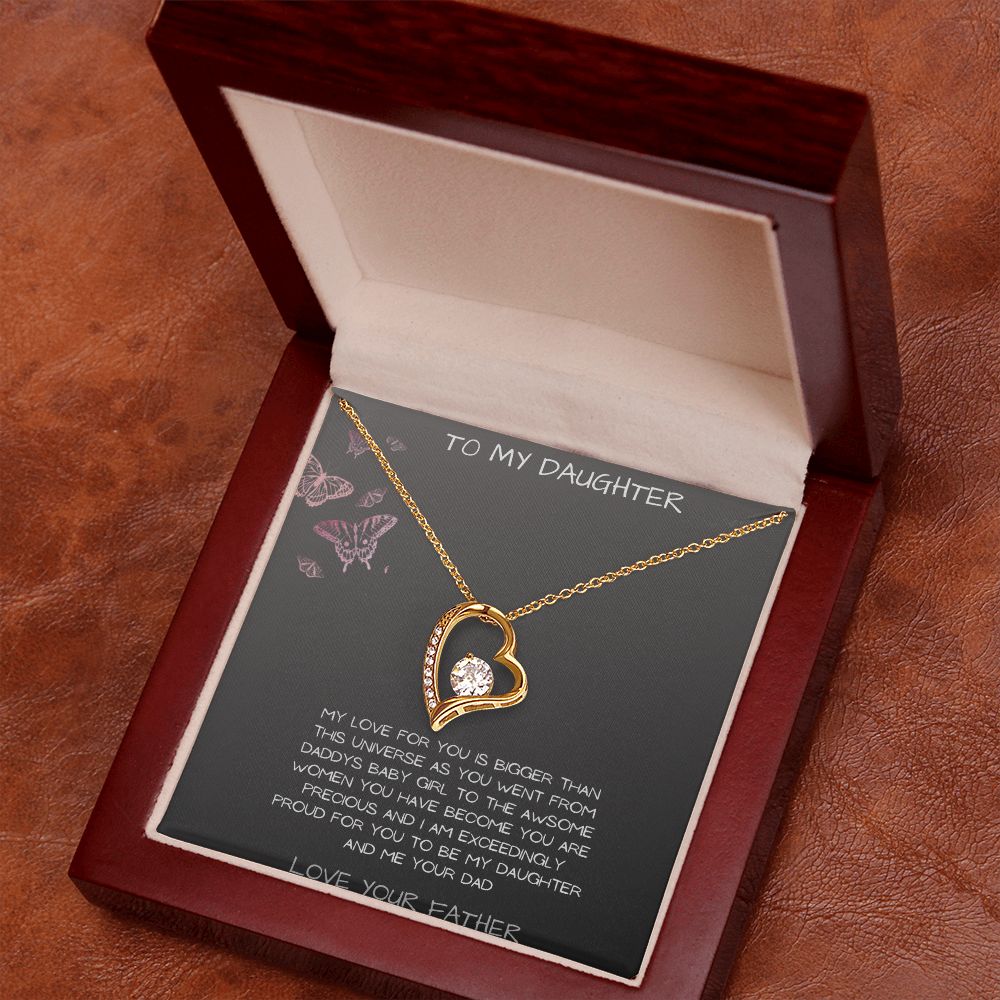 Daughter forever love necklace
