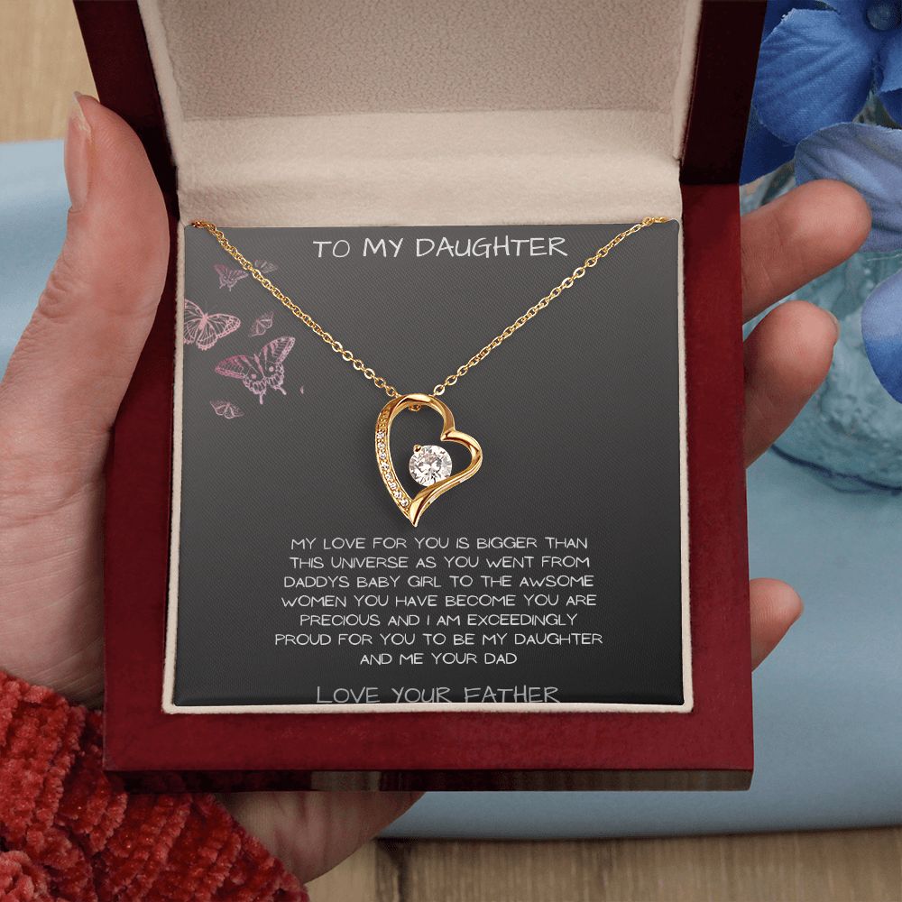 Daughter forever love necklace