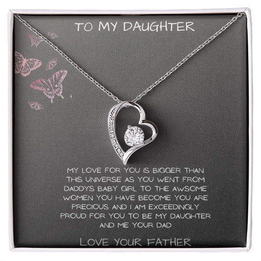 Daughter forever love necklace