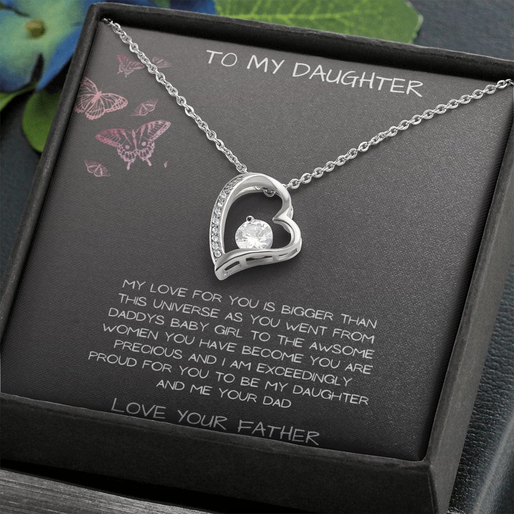 Daughter forever love necklace