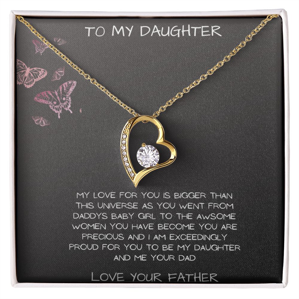 Daughter forever love necklace