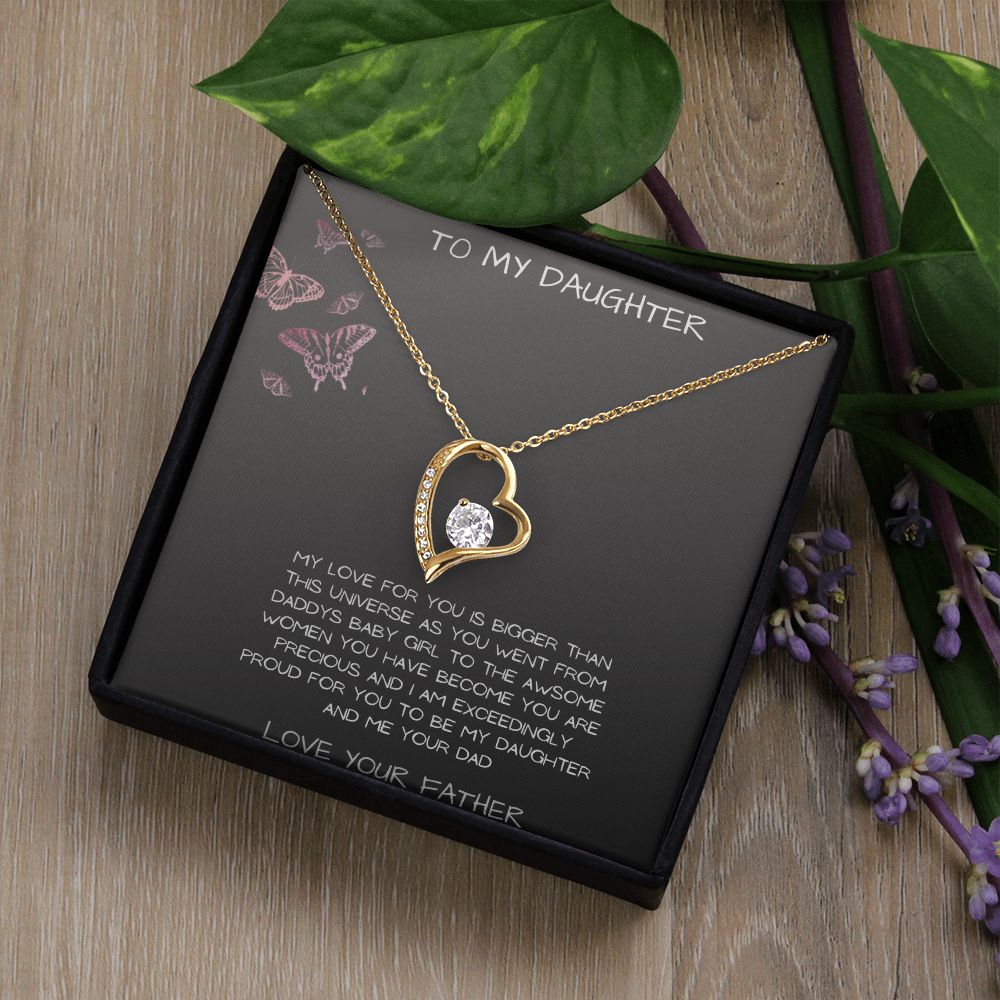 Daughter forever love necklace