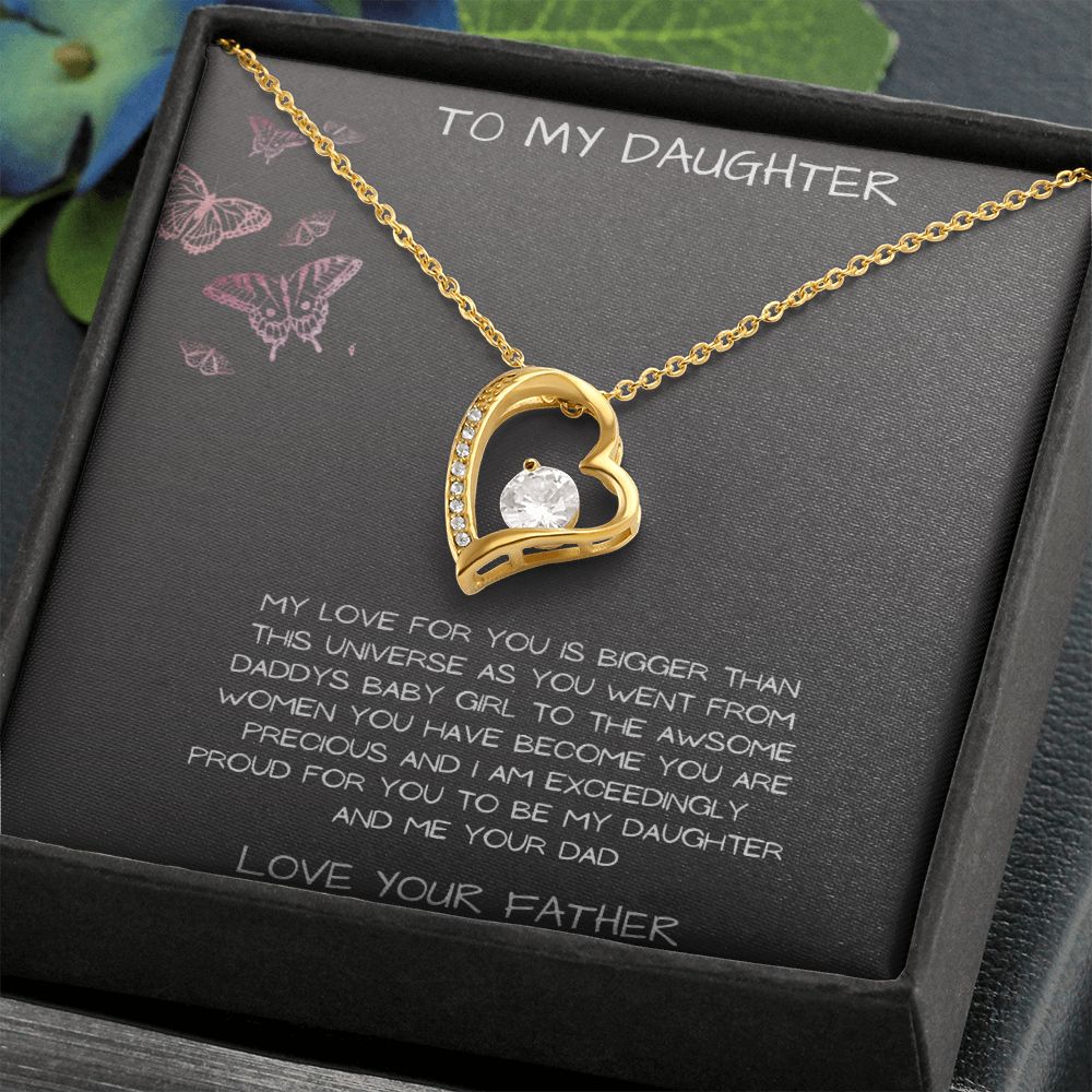 Daughter forever love necklace