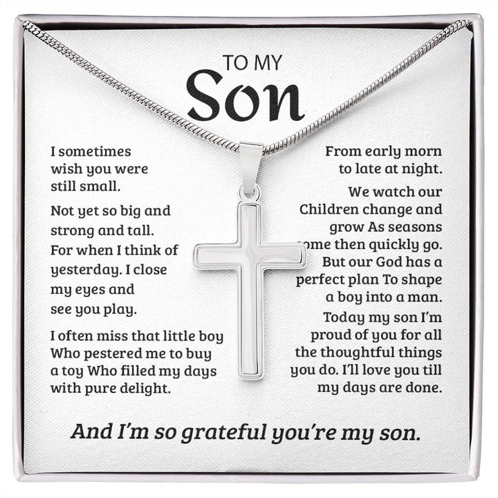 To My Son - Cross Necklace